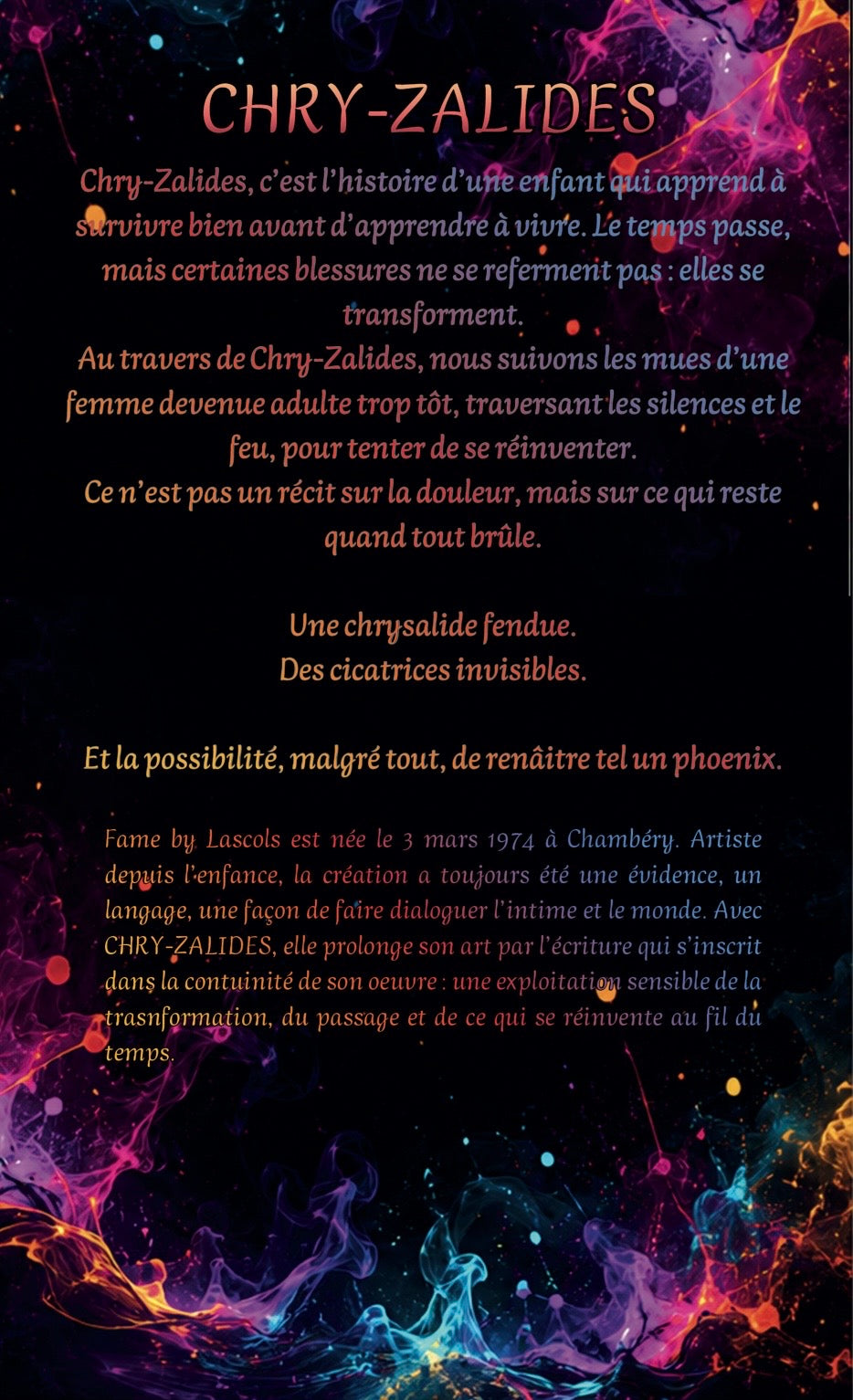 CHRY-ZALIDES – Disponible sur Amazon